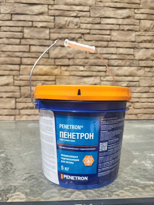ПЕНЕТРОН — Обмазочная проникающая гидроизоляция (ведро 5 кг)