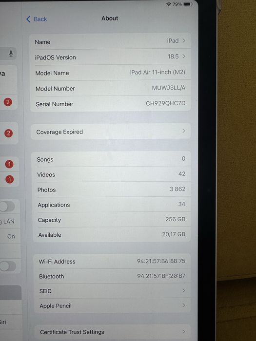 Продам Ipad Air M2 256gb