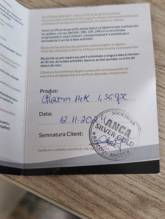 Charm aur 14k,1,36 g