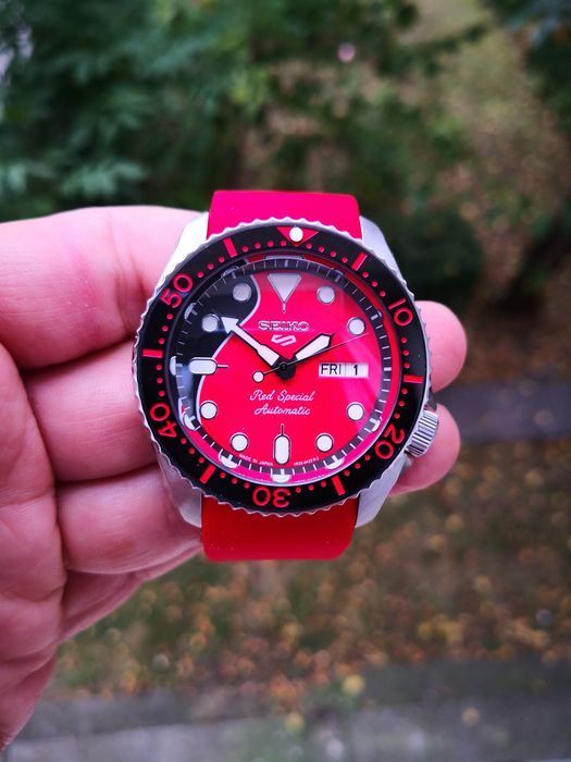 Ceas automatic NOU Seiko Mod Red Special 200m curea silicon