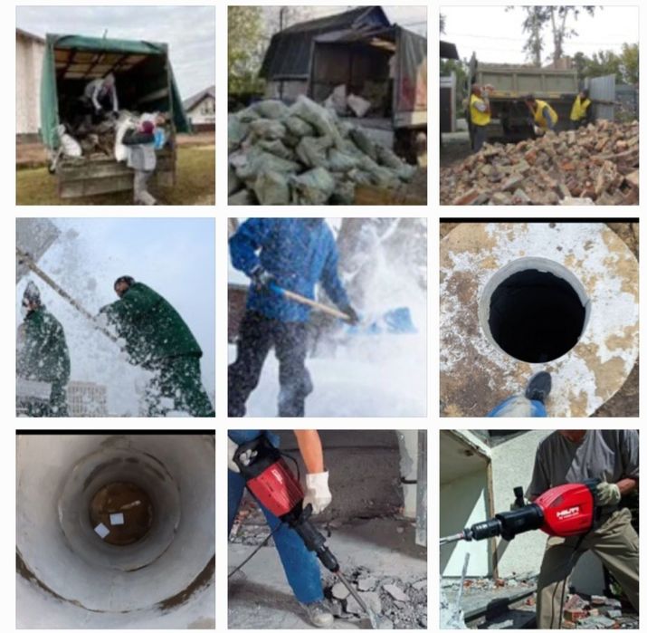 Уборка территорий, копка ям