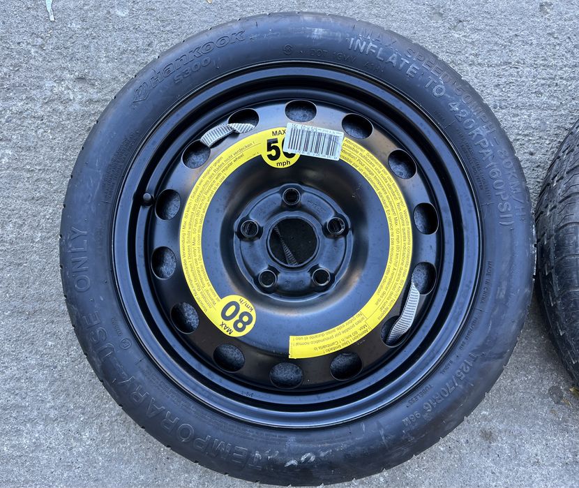 Roata rezerva slim VW Golf Audi A3 T125/70R16 ET25.5