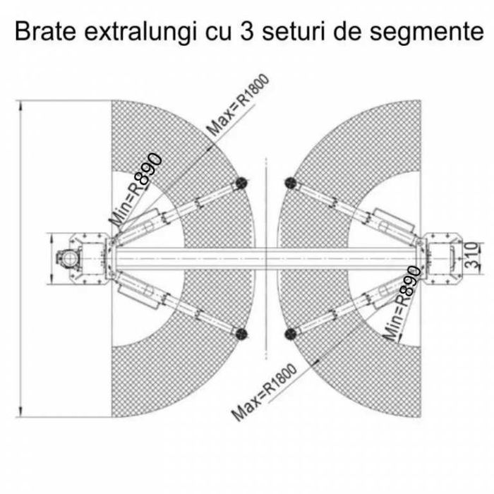 Elevator cu 2 coloane 5.5 tone 380V blocaj electric, cod-ST8130-380V