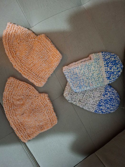 Ръчно плетени вълнени терлици