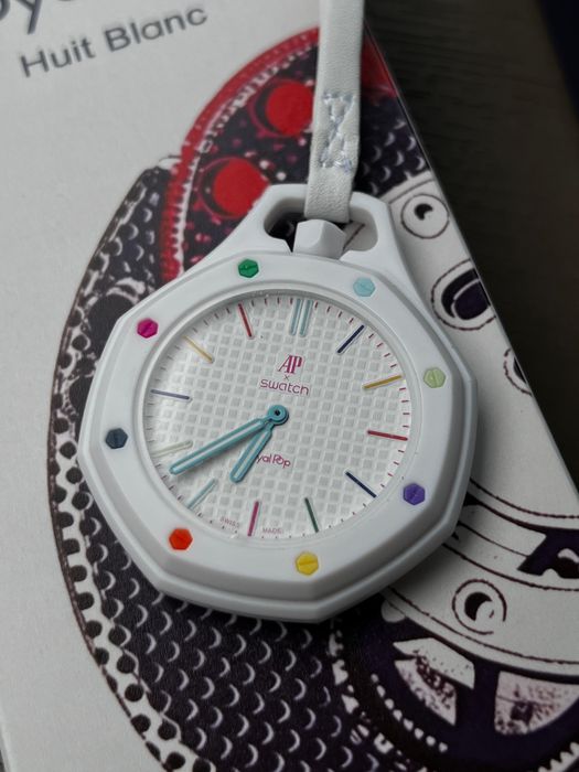 AP x Swatch RoyalPop Huit Blanc – Nou, în cutie.