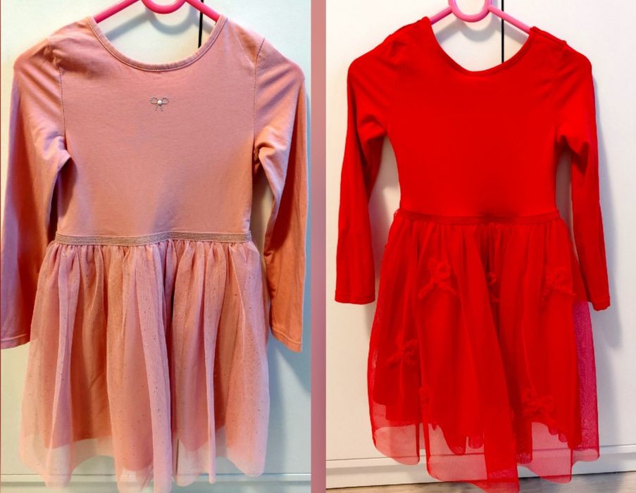 H&M детски Рокли от Джърси с пола от тюл, размер 110-116 / 4-6 г