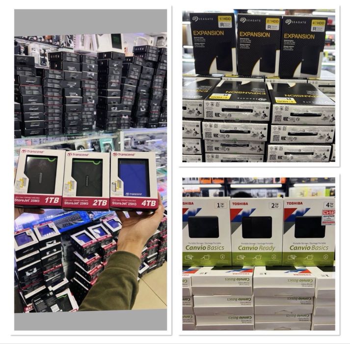 Transcend 1tb./2tb. Toshiba 1tb/2tb. Seagate 1tb/2tb. Lexar. Sandisk