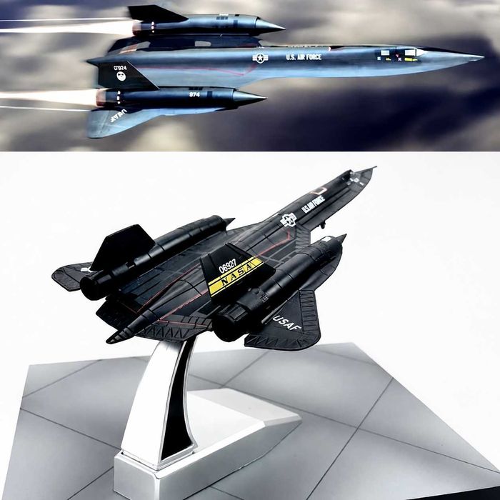 Macheta avion metalica SR-71A Blackbird NASA 23 cm