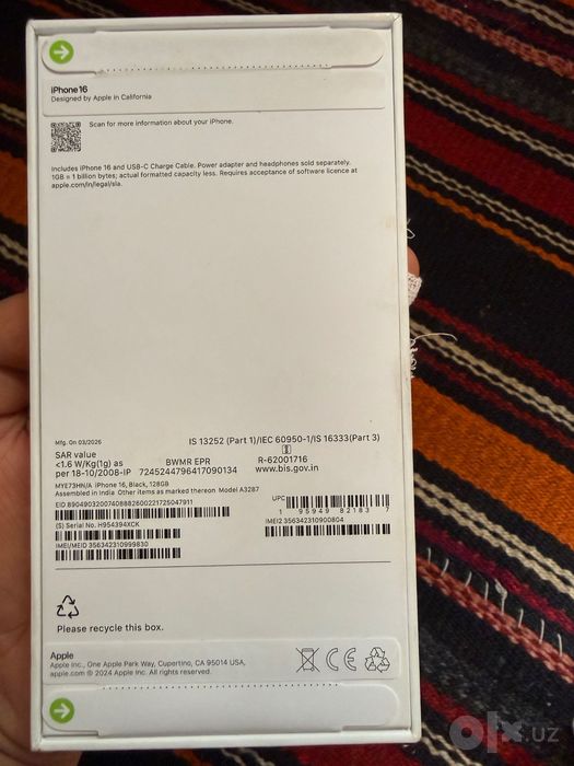 Yangi Iphone 16 telfoni