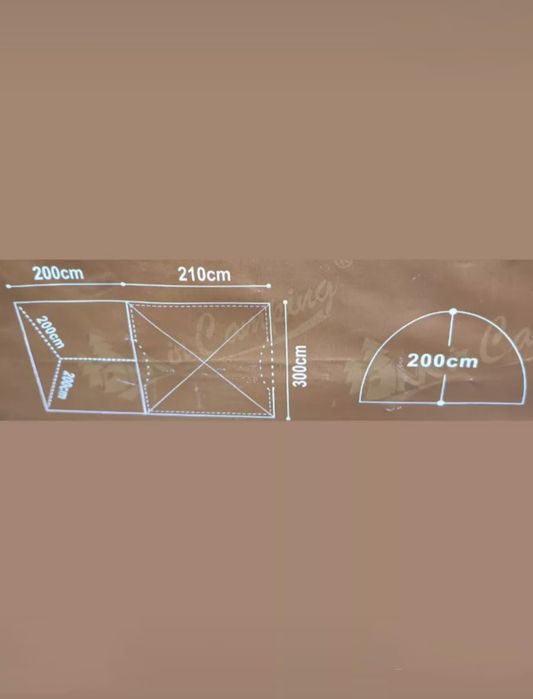 Надувная палатка с навесом новая