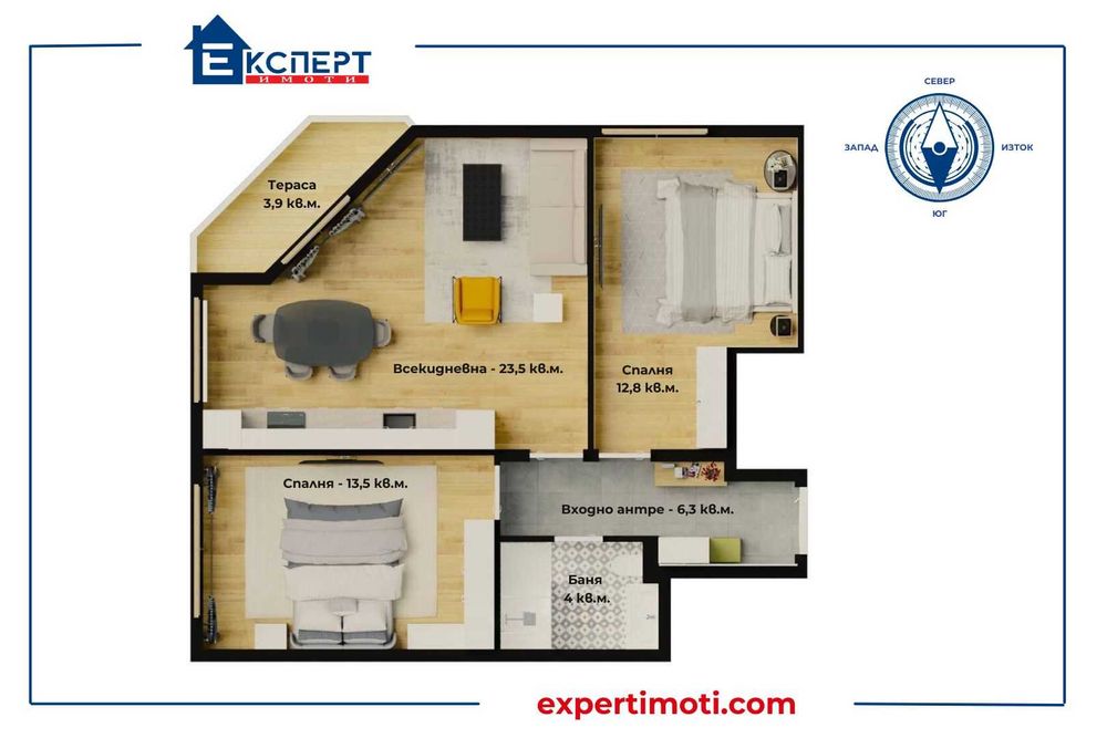 Продава се Тристаен апартамент в Пловдив, Кючук Париж - 86 кв.м за 1600 €/кв.м - Снимка #22
