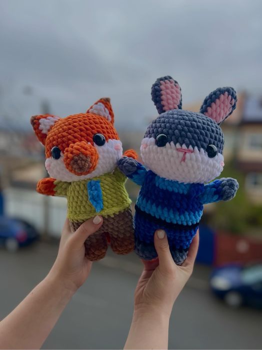 Jucarii crosetate Nick si Judy Zootropolis