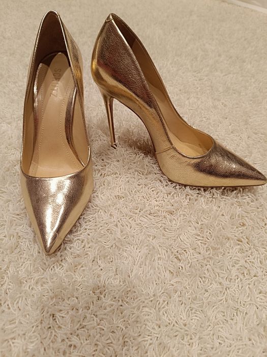 Pantofi piele Schutz aurii