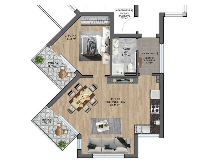 Продава се Двустаен апартамент в Варна, Център - 80 кв.м за 1300 €/кв.м - Снимка #6