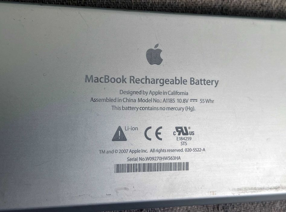 Baterie originală Apple MacBook A1185 10.8V 55Wh Li-Ion neprobata