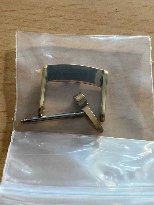 Catarama logo omega curea piele silver/gold 12 14 16 18 20