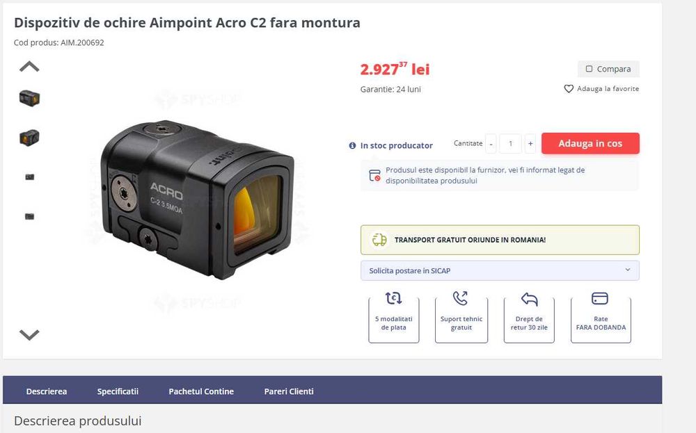 Aimpoint Hunter H34L (Red dot, Pulsar, Termoviziune, Luneta)