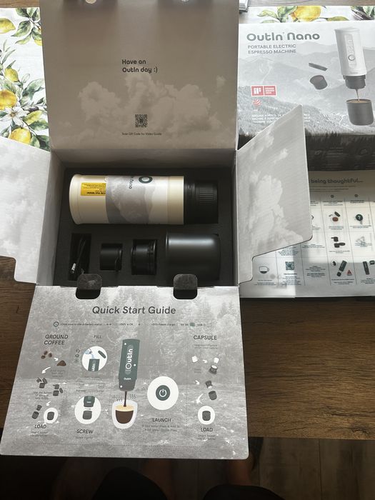 Преносима кафемашина Outin Nano 20 bars - Чисто Нова + 18 гр. Доза