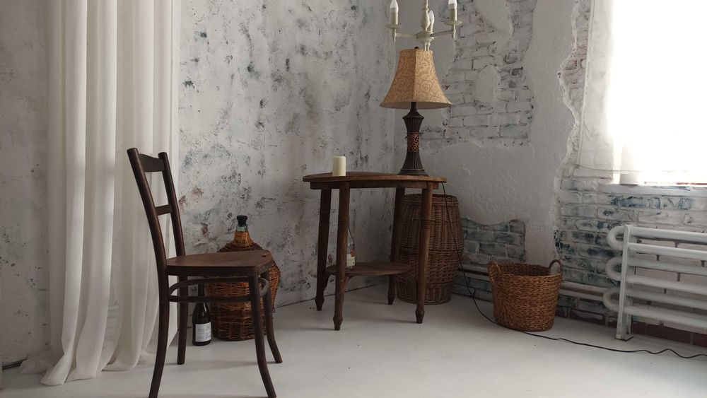 Vand set mobilier vechi masa scaun elemente decor pentru sedinta foto