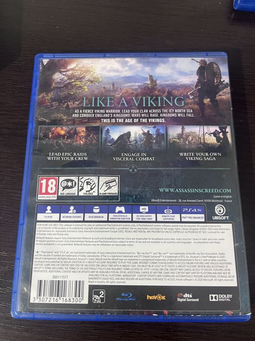 Assassin s creed valhalla - ps 4 disc original