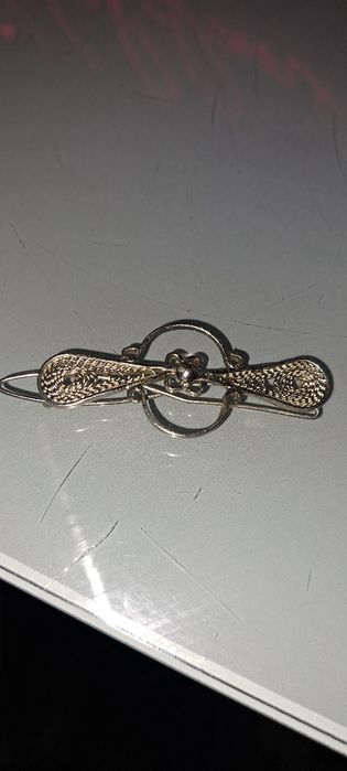 Сребърна.   фиба   ръчна   изработка