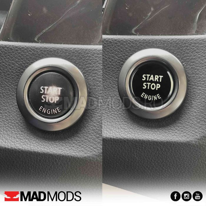 Buton pornire motor Start Stop Rosu Negru BMW E87 E90 E60 E84 E70 E71