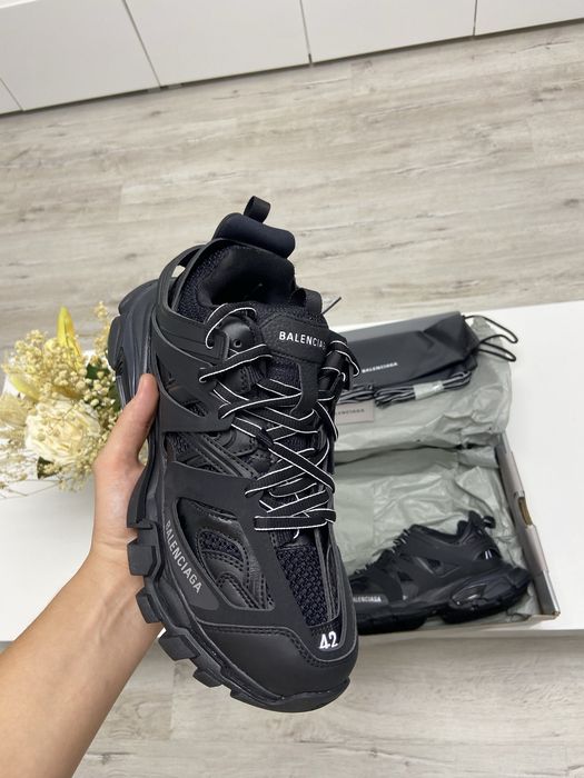 Balenciaga track lace up black