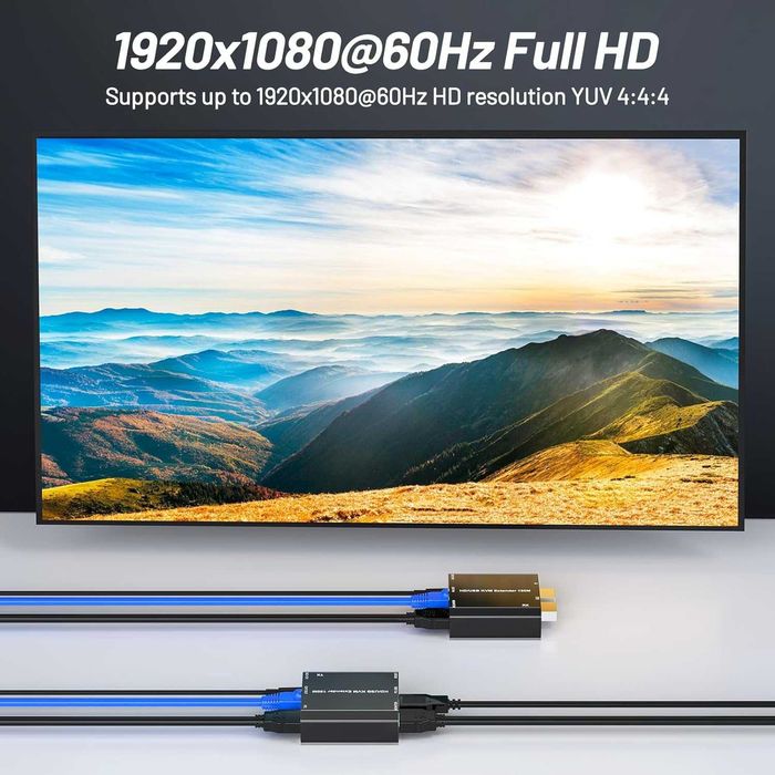 HDMI USB KVM Extender–удължител за HDMI и USB до 150 м през CAT6/CAT5e