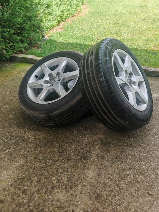 Set 4 Roti jante aliaj  cauciucuri vara jante Audi Vw Skoda 205 X 60 R 16 aluminiu