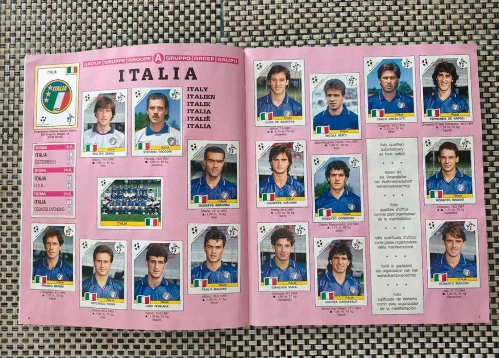 Album Italia  Panini 1990