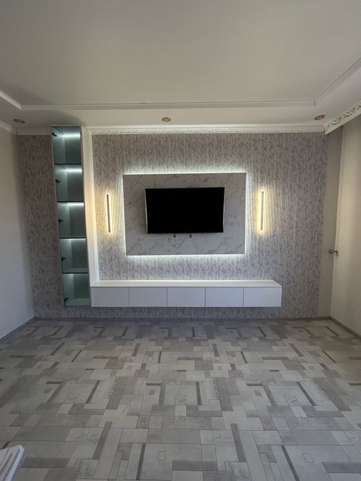 Тв зона, материал +установка