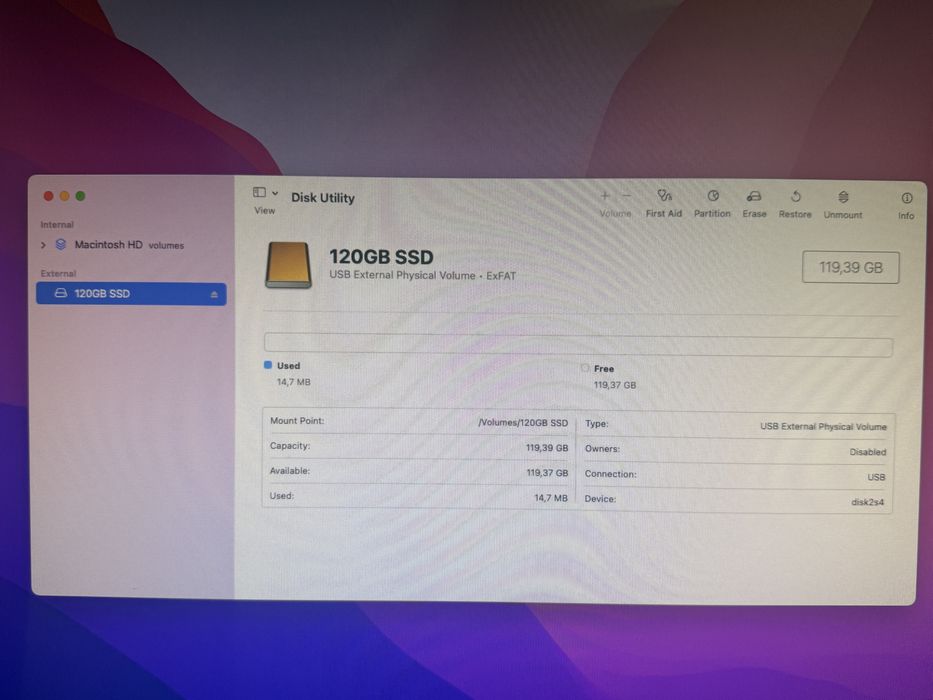 SSD 120GB Kingston