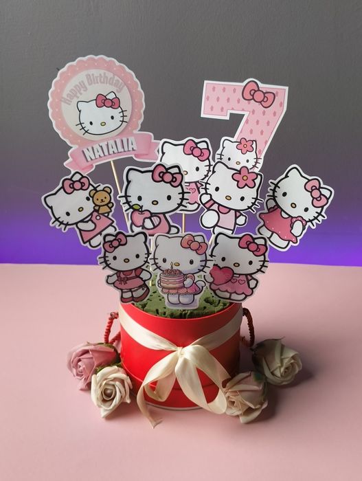 Toppere tort cu Hello Kitty
