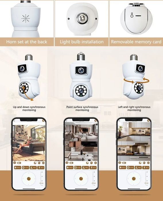 НОВО 8мп. двойна wifi камера