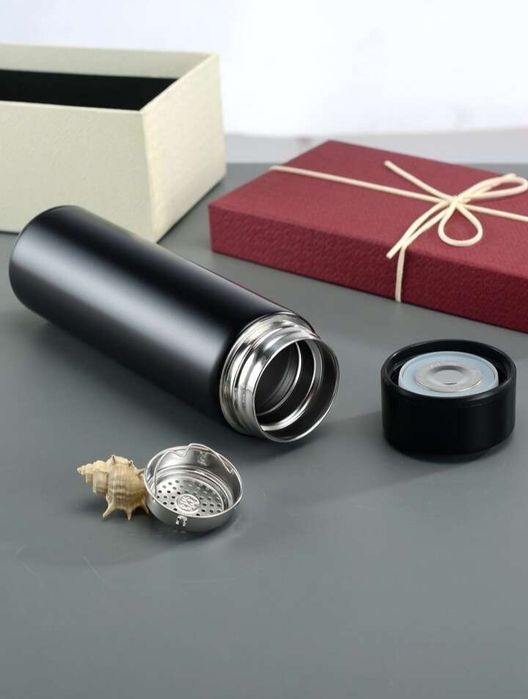 Черный термос новый