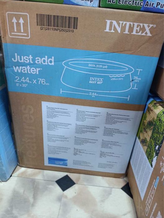 Intex Easy Set бассейн 2.44м × 76см (янги)