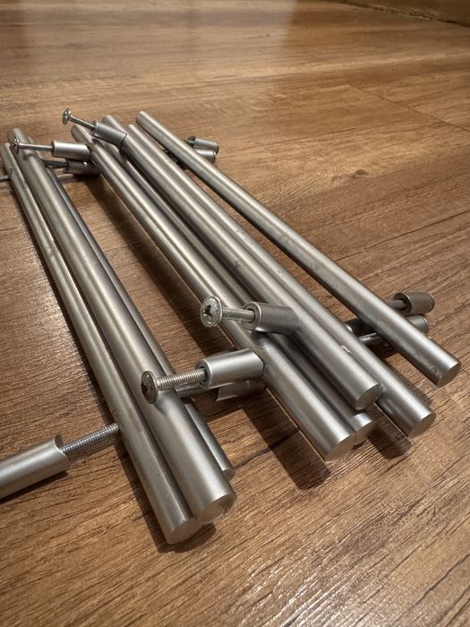 17 Manere mobila de 27 cm inspire Sara otel argintiu lucios periat