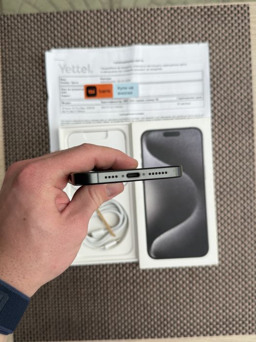КАТО НОВ!/*ЛИЗИНГ*/ iPhone 15 Pro Max Black Titanium 256Gb 36М Гаранци
