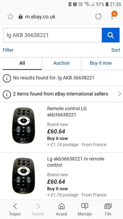 Telecomanda lg AKB 36638221