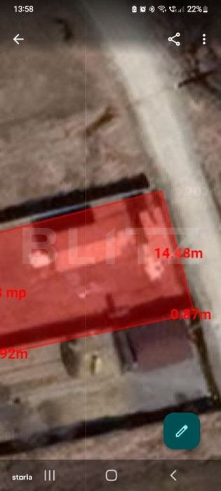 Oportunitate ! Teren intravilan construibil, 1200 mp, front 14.5 m, Sa