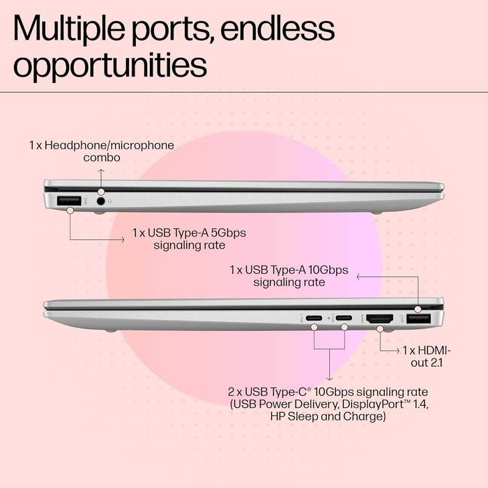 HP Pavilion Plus 14" 2.8K OLED 120Hz AMD RYZEN 7 7840U 16GB LPDDR5 512