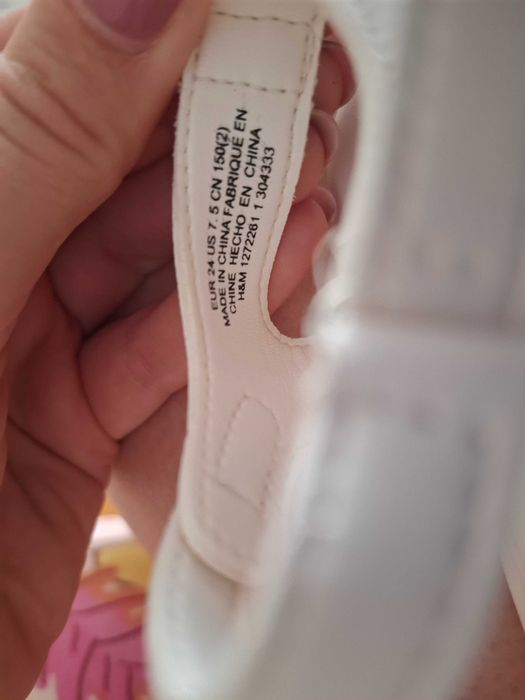 Официални бели бебешки сандали ХМ H&M, 24 размер