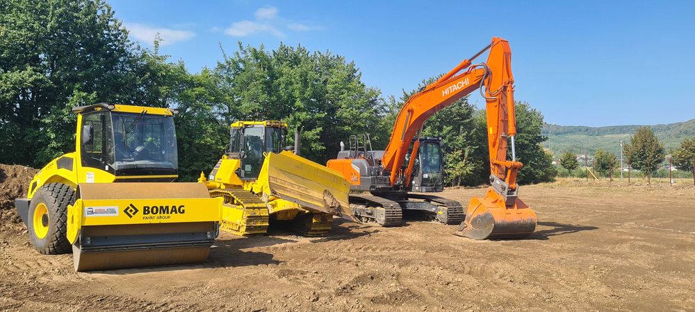 Inchiriere utilaje, Executie lucrări, Săpături, Nivelări, Compactări