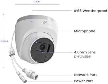 Нова Loocam 4K UHD 8MP PoE камера куполна IR 30м нощно виждане IP66 засичане движение