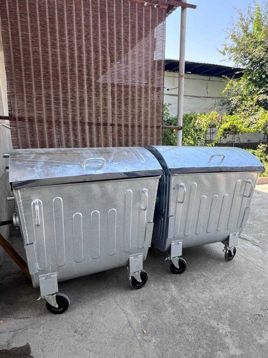 Оцинкованный контейнер для мусора