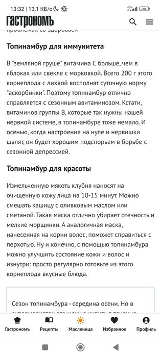 Топинамбур  свеже копаный