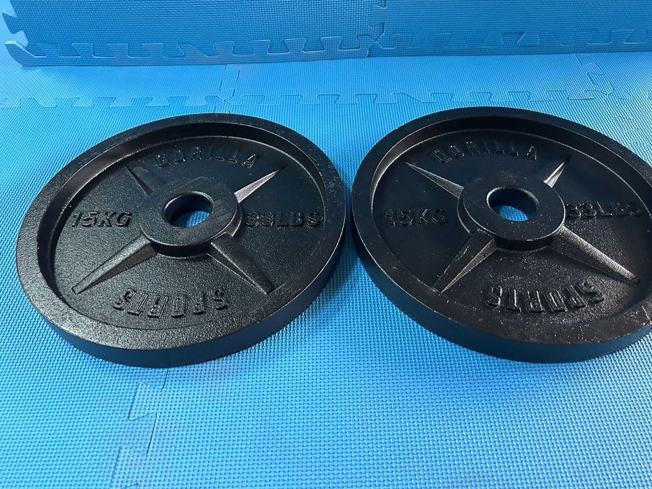 Set discuri Olimpice din fontă 50 kg 2x15 kg 2x10 kg 50/51 mm