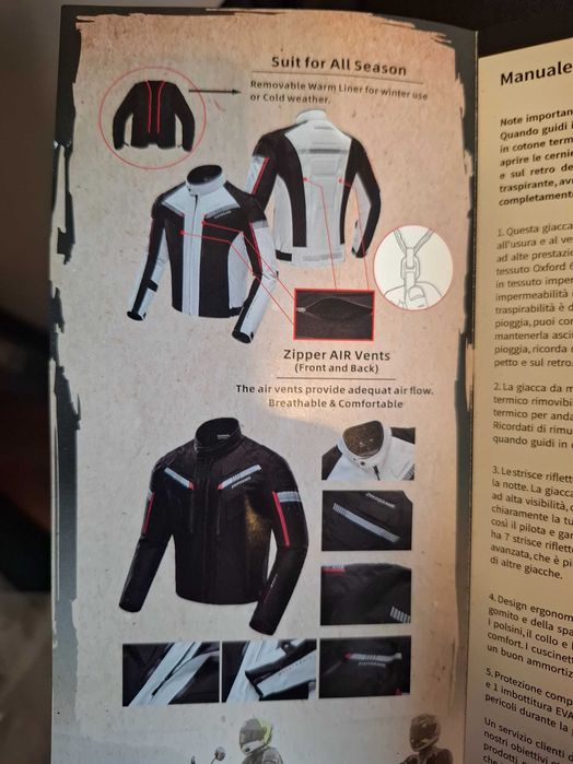 Geacă moto Zyxformis – cu armură, pentru bărbați – mărimea M-L