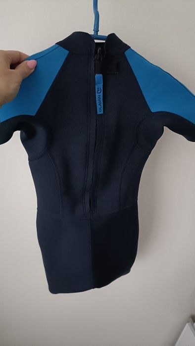 Combinezon surf / înot 100 neopren 1,5 mm albastru  copii 6 ani  Decha