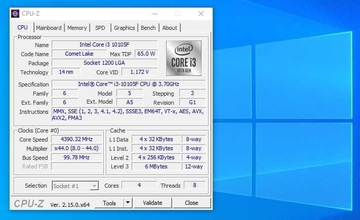 Процесор за игри i3-10105F (новият i7-7700K) + дъно Asrock H470